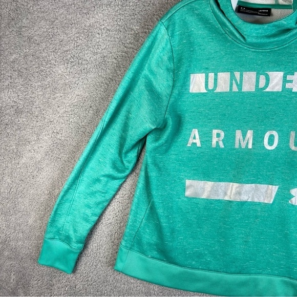 Under Armour Cold Gear Hoodie Teal Large - Picture 6 of 8